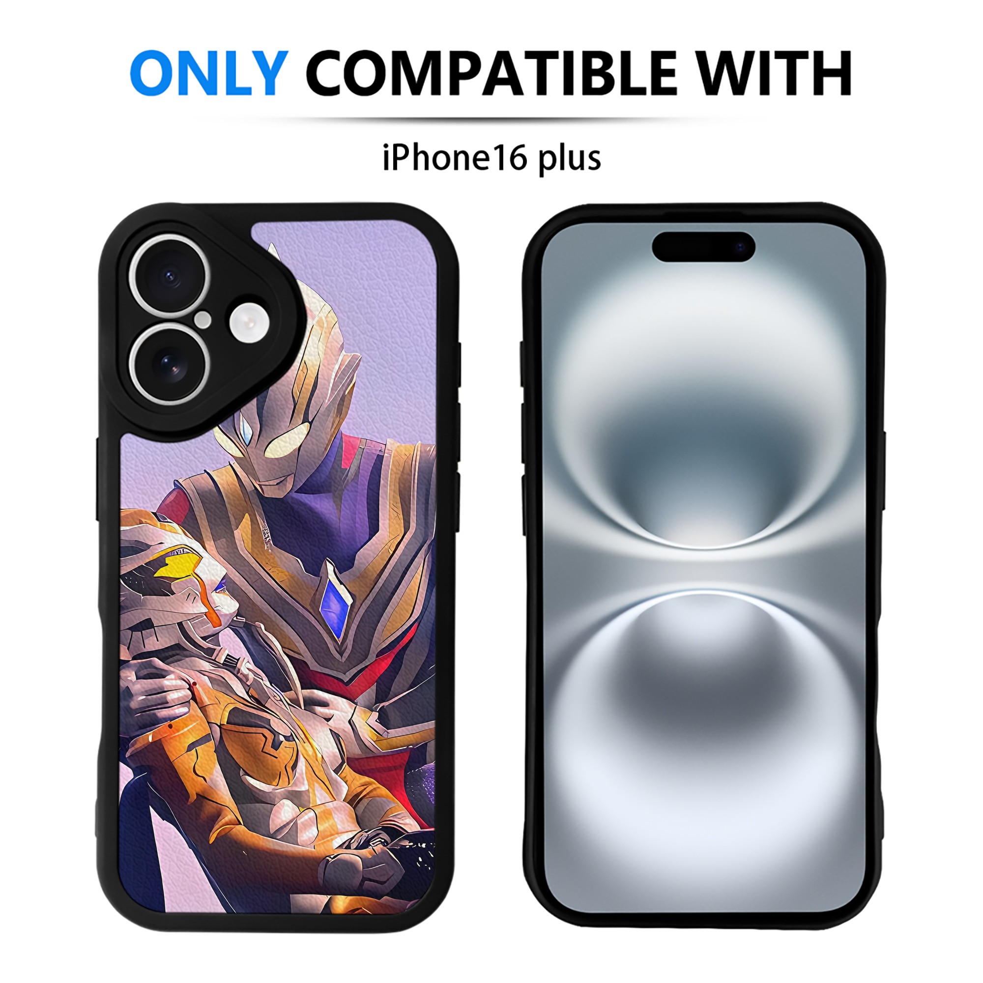 （画像用） ウルトラマン Ultraman 【iPhone 16シリーズ対応】シリコンスマホケース（レザー調） 材質：シリコン
